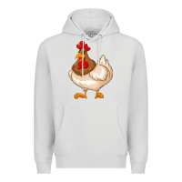 Dove Grey cute chicken Premium Hoodie - texasbilliewilder