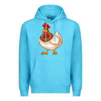 Ocean Blue cute chicken Premium Hoodie - texasbilliewilder