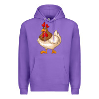 Purple cute chicken Premium Hoodie - texasbilliewilder