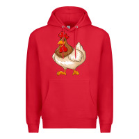 Red cute chicken Premium Hoodie - texasbilliewilder