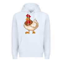 White cute chicken Premium Hoodie - texasbilliewilder