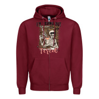 Burgundy im trying but tired Zipper Hoodie - MaliasSmallBusiness