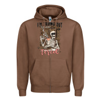 Chestnut im trying but tired Zipper Hoodie - MaliasSmallBusiness