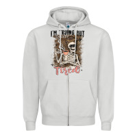 Dove Grey im trying but tired Zipper Hoodie - MaliasSmallBusiness