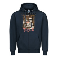 Navy im trying but tired Zipper Hoodie - MaliasSmallBusiness