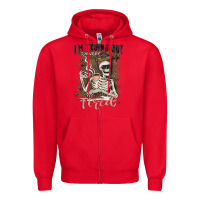 Red im trying but tired Zipper Hoodie - MaliasSmallBusiness