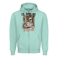 Seafoam im trying but tired Zipper Hoodie - MaliasSmallBusiness
