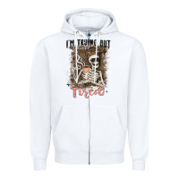 White im trying but tired Zipper Hoodie - MaliasSmallBusiness