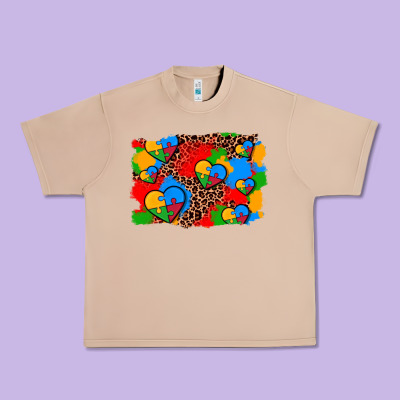 Autism Heart Background Urban Heavy Tee Designed By Adodesignshop