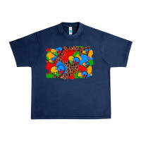 Navy autism heart background Urban Heavy Tee - AdoDesignShop