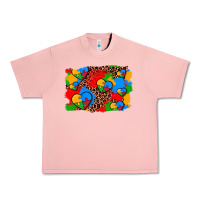 Salmon autism heart background Urban Heavy Tee - AdoDesignShop
