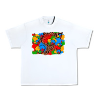 White autism heart background Urban Heavy Tee - AdoDesignShop