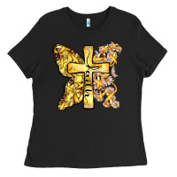 Black faith child cancer cross Ladies Tee - Zillion Design Studio