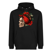 Black bandana and roses skull Heavyweight Hoodie - Jasminsmagicworld
