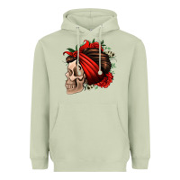 Bandana And Roses Skull Heavyweight Hoodie | Teevron