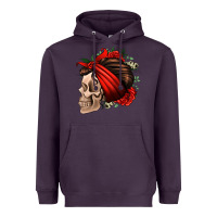 Plum bandana and roses skull Heavyweight Hoodie - Jasminsmagicworld