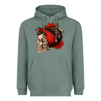 Sage bandana and roses skull Heavyweight Hoodie - Jasminsmagicworld
