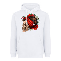White bandana and roses skull Heavyweight Hoodie - Jasminsmagicworld