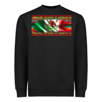 Black mexico flag serape roses leopard and glitter licanse plate Heavyweight Sweatshirt - Artiststas