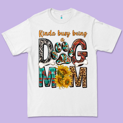 Kinda Busy Being A Dog Mom Premium Tee Designed By Texasbilliewilder