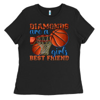 Black diamonds are a girls best friend basketball Ladies Tee - texasbilliewilder