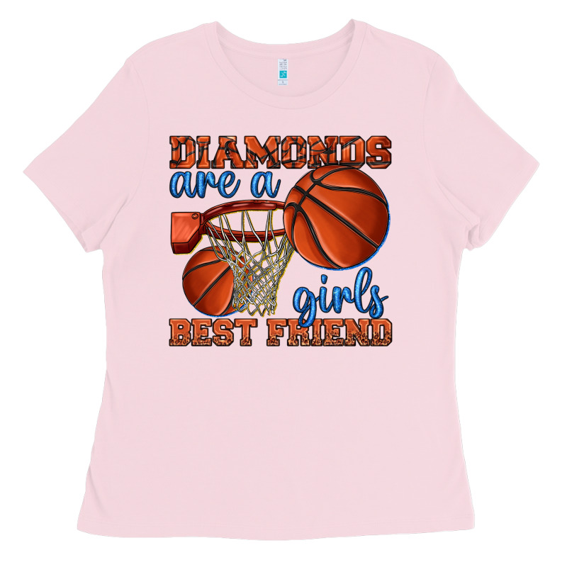 Diamonds Are A Girls Best Friend Basketball Ladies Tee by texasbilliewilder | Teevron