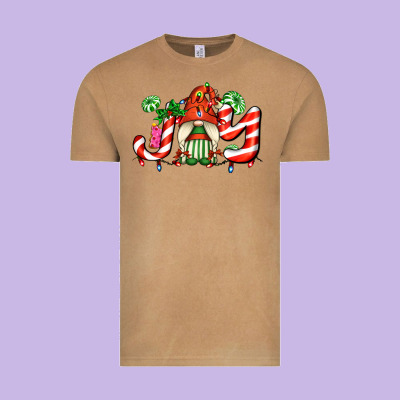 Joy With Gnomes And Christmas Cookie And Candies Vintage Tee Designed By Adodesignshop