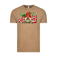 Vintage Coffee joy with gnomes and christmas cookie and candies Vintage Tee - AdoDesignShop
