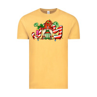 Vintage Mustard joy with gnomes and christmas cookie and candies Vintage Tee - AdoDesignShop
