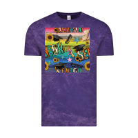 Cloud Purple graduation seamless pattern Vintage Tee - BundleAndBundleShop