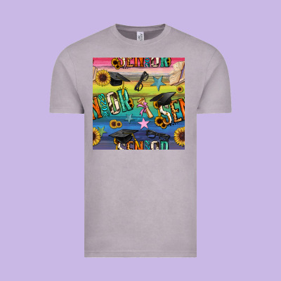 Graduation Seamless Pattern Vintage Tee Designed By Bundleandbundleshop