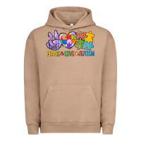 Pigment Burro Peace love Autism Urban Hoodie - CowGirlArtShop