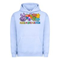 Pigment Grape Ice Peace love Autism Urban Hoodie - CowGirlArtShop