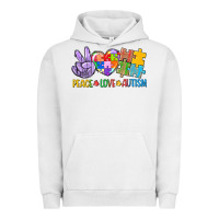 Pigment Lunar Rock Peace love Autism Urban Hoodie - CowGirlArtShop