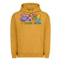 Pigment Peanut Butter Peace love Autism Urban Hoodie - CowGirlArtShop