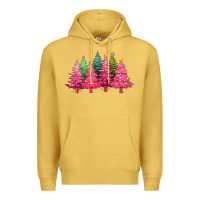 Antique Gold christmas tress with lights Premium Hoodie - texasbilliewilder