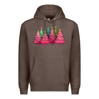 Coffee christmas tress with lights Premium Hoodie - texasbilliewilder