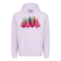 Lilac christmas tress with lights Premium Hoodie - texasbilliewilder