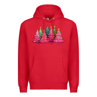 Red christmas tress with lights Premium Hoodie - texasbilliewilder