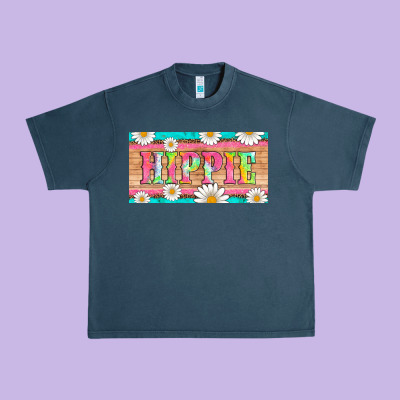 Hippie And Daisys License Plate Template Urban Heavy Tee Designed By Artiststas