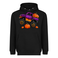Black halloween jack o lantern monster truck Heavyweight Hoodie - Jasminsmagicworld