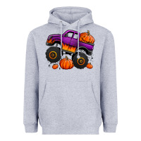 Heather Grey halloween jack o lantern monster truck Heavyweight Hoodie - Jasminsmagicworld