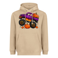 Mushroom halloween jack o lantern monster truck Heavyweight Hoodie - Jasminsmagicworld