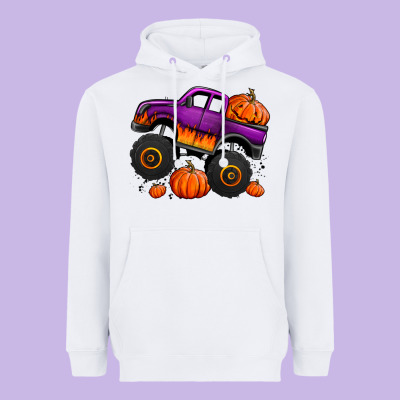Halloween Jack O Lantern Monster Truck Heavyweight Hoodie Designed By Jasminsmagicworld