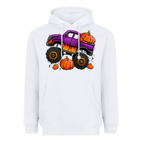White halloween jack o lantern monster truck Heavyweight Hoodie - Jasminsmagicworld