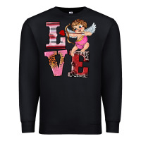 Black valentine's day cupid love Premium Sweatshirt - RanaPortraitStore