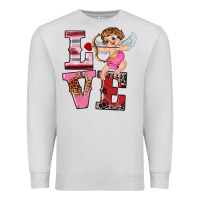 Dove Grey valentine's day cupid love Premium Sweatshirt - RanaPortraitStore