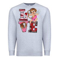 Heather Grey valentine's day cupid love Premium Sweatshirt - RanaPortraitStore
