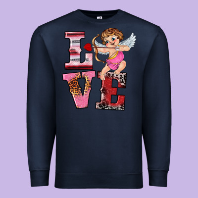 Valentine's Day Cupid Love Premium Sweatshirt Designed By Ranaportraitstore