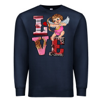 Navy valentine's day cupid love Premium Sweatshirt - RanaPortraitStore